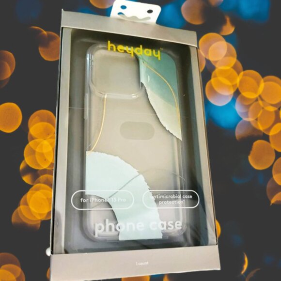 iPhone 13 Case Clear Plastic + Green Abstract Watercolor Heyday Apple NEW NIP - Picture 3 of 5